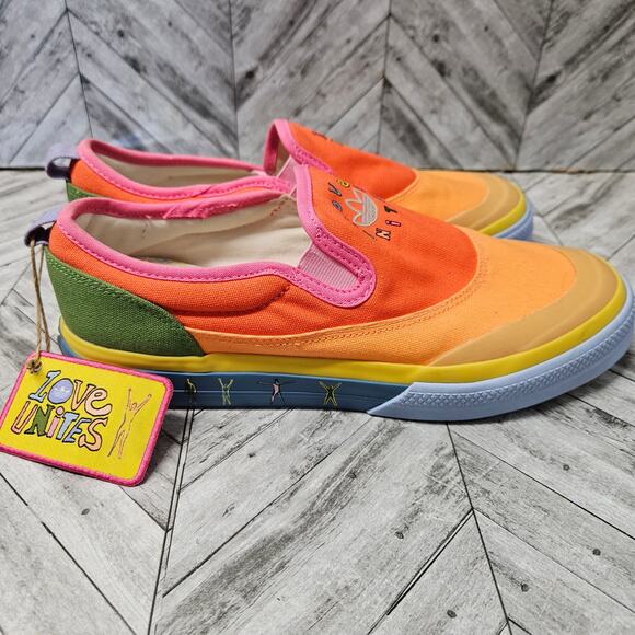 Adidas Nizza Slip On Shoes Pride Mens 8 Love Unite - Picture 1 of 8